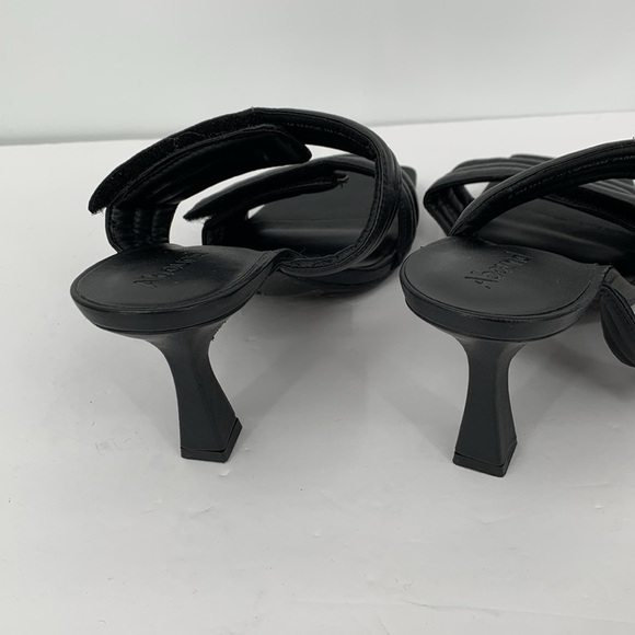 Abound Qarly quilted double strap sandals slide kitten heel shoe black 8.5 - Picture 5 of 6